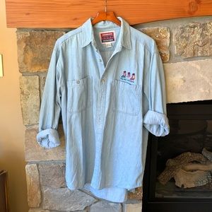 Vintage Oversized Painter’s Button Down L